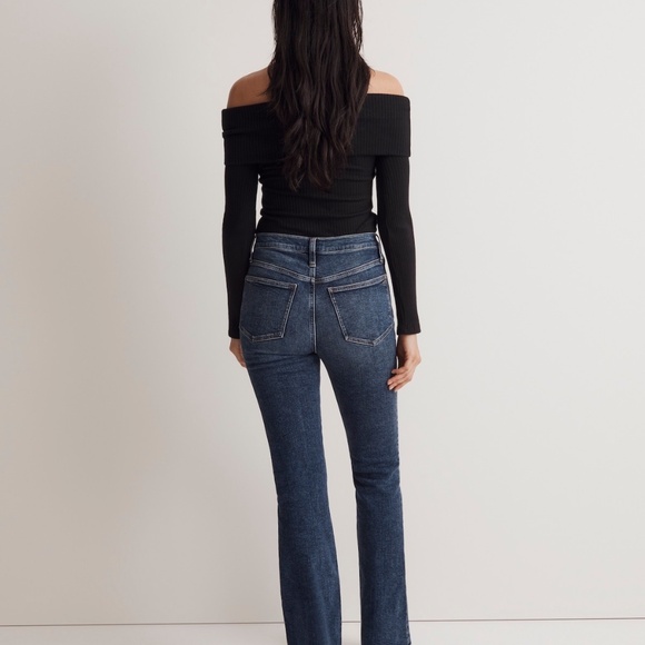 Madewell Skinny Flare High Rise Dark Wash Jeans Size 28 - Picture 5 of 15